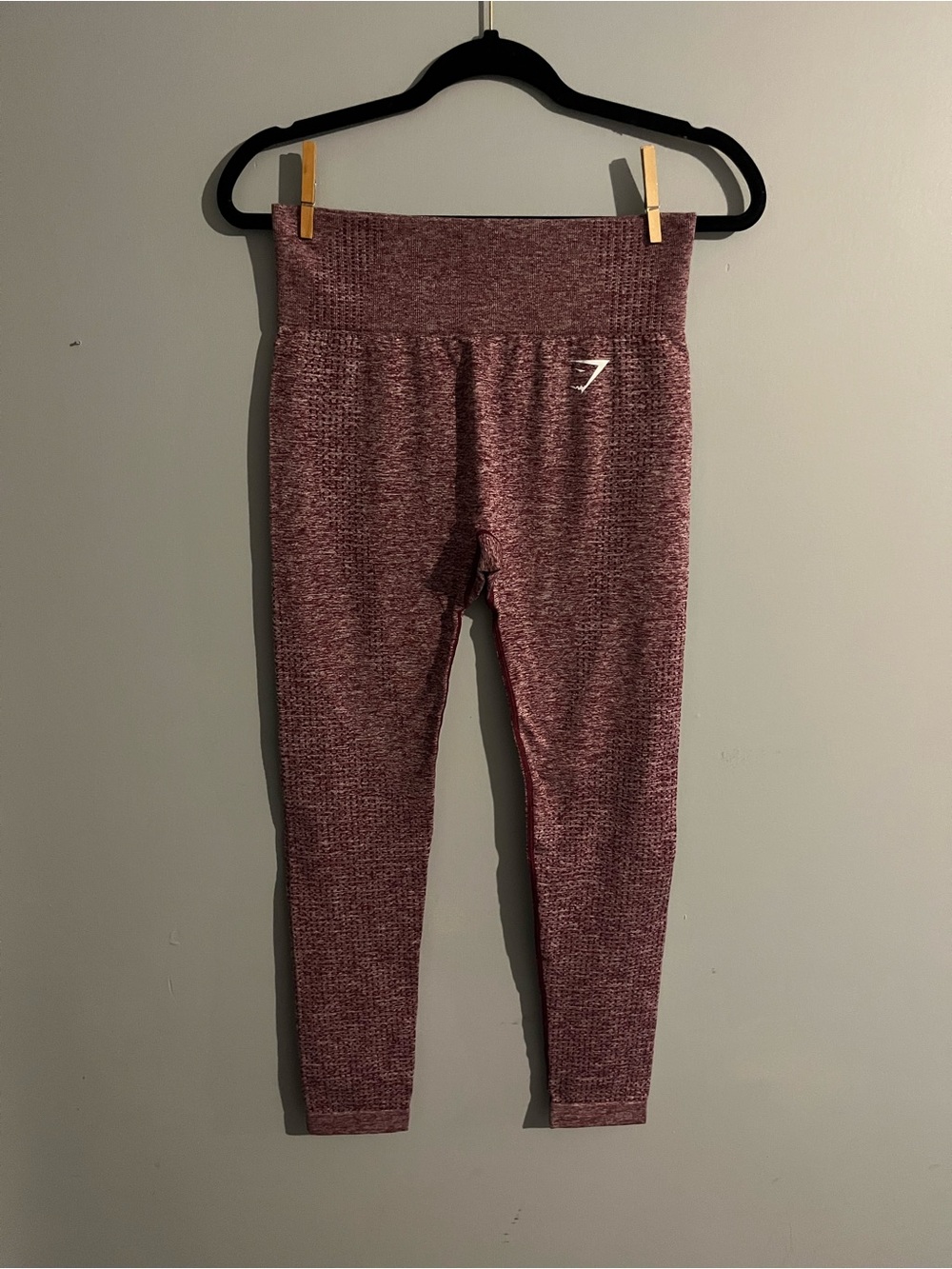Gymshark Marled Burgundy High-Waist Leggings seamless size large